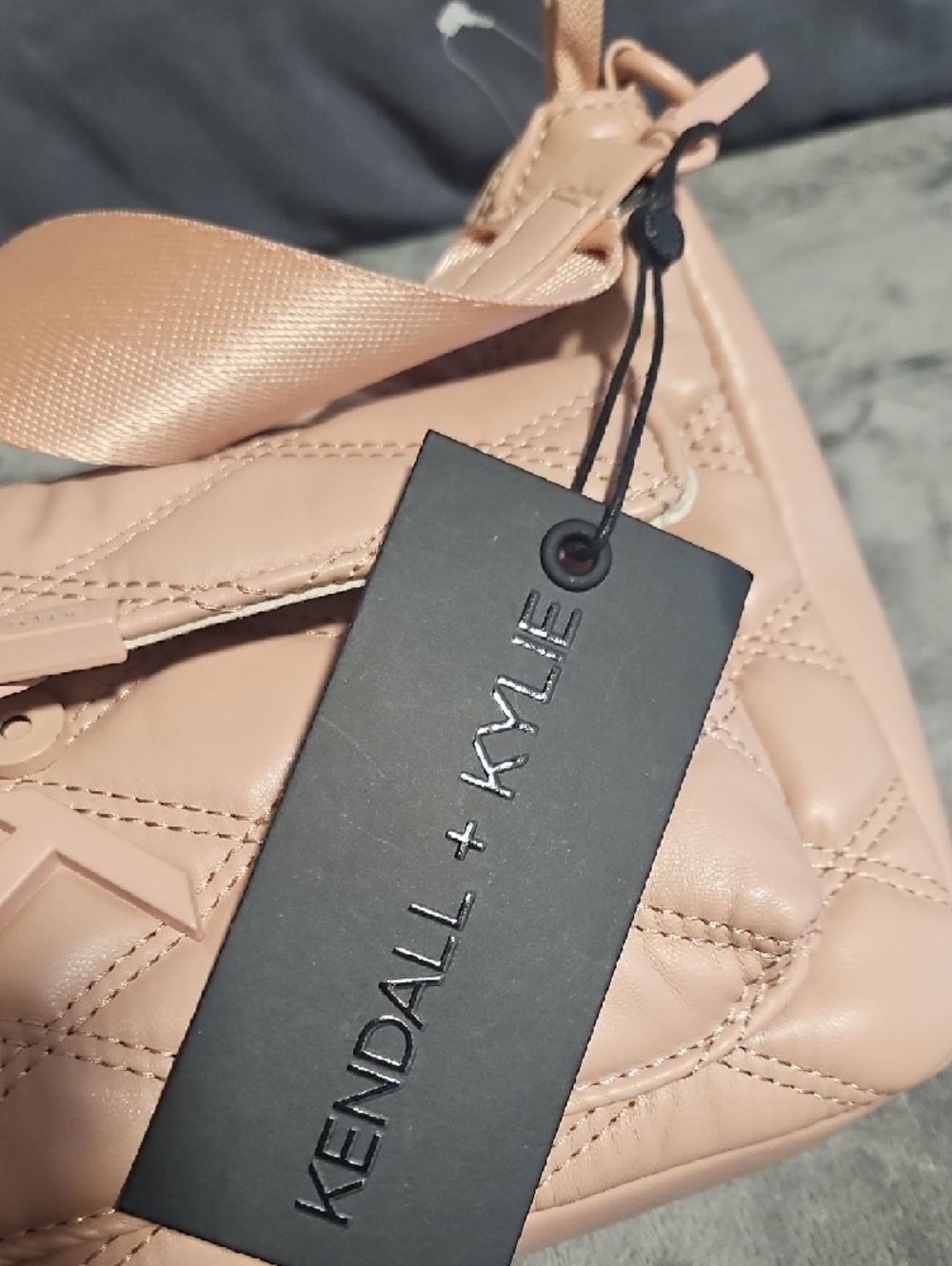 Kendall & Kylie Quilted Leather Crossbody Bag in Nude - Picture 10 of 10